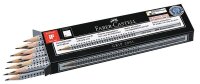 FABER-CASTELL GRIP 2001 Bleistifte HB silber, 12 St.