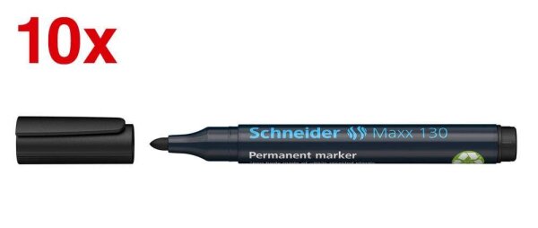 Schneider Maxx 130 Permanentmarker schwarz 1,0 - 3,0 mm, 10 St.