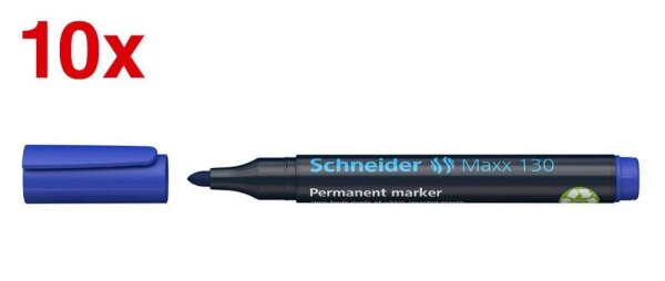 Schneider Maxx 130 Permanentmarker blau 1,0 - 3,0 mm, 10 St.