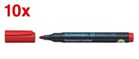 Schneider Maxx 130 Permanentmarker rot 1,0 - 3,0 mm, 10 St.