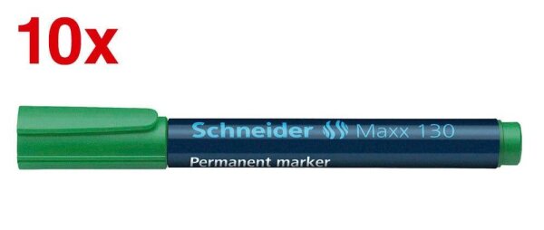 Schneider Maxx 130 Permanentmarker grün 1,0 - 3,0 mm, 10 St.