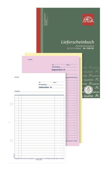 OMEGA Lieferschein Formularbuch, 1 St.