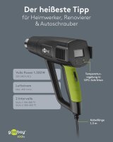 goobay Premium Heißluftfön-Set 1.500 W