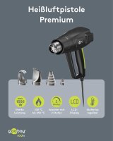 goobay Premium Heißluftfön-Set 1.500 W