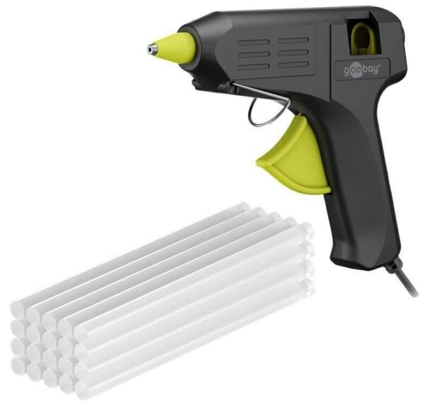goobay 77826 Superior, 40 W Heißklebepistole-Set schwarz, grün, 1 St.
