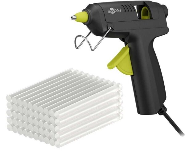 goobay 77825 Advanced, 20 W Heißklebepistole-Set schwarz, grün, 1 St.