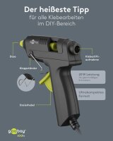 goobay 77825 Advanced, 20 W Heißklebepistole-Set schwarz, grün, 1 St.