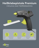 goobay 77824 Premium, 80 W Heißklebepistole-Set schwarz, grün, 1 St.