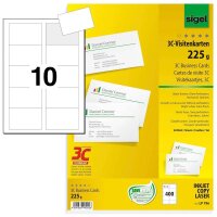 SIGEL Visitenkarten LP796 satiniert weiß 225 g/qm,...