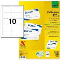 SIGEL Visitenkarten LP799 satiniert weiß 225 g/qm,...