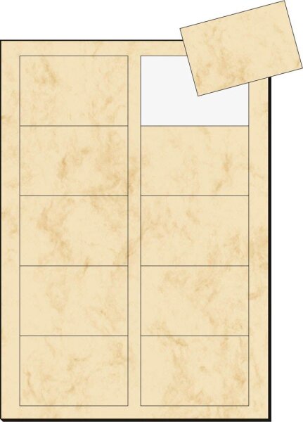 SIGEL Visitenkarten DP744 satiniert beige 225 g/qm, 100 St.