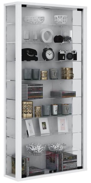 VCM my home Vitrosa Maxi Vitrine weiß 8 Fachböden
