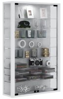 VCM my home Vitrosa Mini Vitrine weiß 8 Fachböden