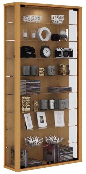 VCM my home Vitrosa Maxi Vitrine buche 8 Fachböden