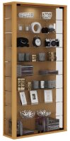VCM my home Vitrosa Maxi Vitrine buche 8 Fachböden
