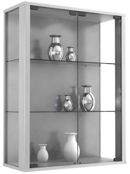 VCM my home Udina Hängevitrine silber 2 Fachböden