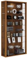 VCM my home Vitrosa Maxi Vitrine nussbaum 8 Fachböden