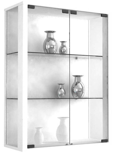 VCM my home Udina Hängevitrine weiß 2 Fachböden