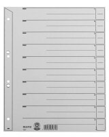 LEITZ Trennblätter 1654 DIN A4 1-0 grau, 200 g/qm,...