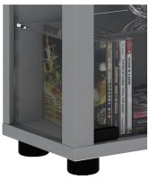 VCM my home Lumo Maxi Vitrine silber 8 Fachböden mit...