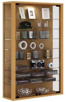 VCM my home Lumo Maxi Vitrine buche 8 Fachböden