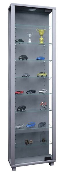 VCM my home Edana Maxi Vitrine silber 8 Fachböden