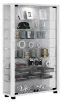 VCM my home Lumo Mini Vitrine weiß 8 Fachböden...