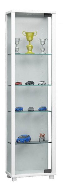 VCM my home Edana Mini Vitrine weiß 4 Fachböden