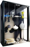 VCM my home Udina Hängevitrine schwarz 2 Fachböden