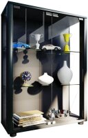 VCM my home Sintalo Vitrine schwarz 2 Fachböden