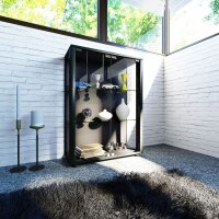 VCM my home Sintalo Vitrine schwarz 2 Fachböden