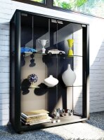 VCM my home Sintalo Vitrine schwarz 2 Fachböden