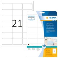 HERMA Adressetiketten 8838 weiß 63,5 x 38,1 mm, 25...
