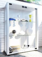 VCM my home Sintalo Vitrine weiß 2 Fachböden