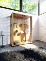 VCM my home Sintalo Vitrine buche 2 Fachböden