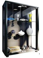 VCM my home Sintalo Vitrine schwarz 2 Fachböden mit...