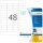 HERMA Etiketten 8864 weiß 45,7 x 21,2 mm, 25 Blatt
