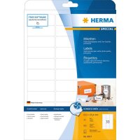 HERMA Etiketten 8837 weiß 63,5 x 25,4 mm, 25 Blatt