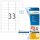HERMA Etiketten 8837 weiß 63,5 x 25,4 mm, 25 Blatt