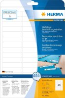 HERMA Etiketten 10005 weiß 63,5 x 16,9 mm, 25 Blatt