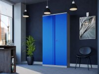 phoenix Stahlschrank SCL1891GBK grau, blau 4 Fachböden 91,5 x 37,0 x 183,0 cm, zerlegt, 1 St.