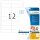 HERMA Etiketten 4823 weiß 97,0 x 42,3 mm, 25 Blatt