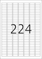 HERMA Etiketten 8830 weiß 25,4 x 8,5 mm, 25 Blatt