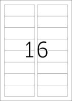 HERMA Etiketten 10009 weiß 88,9 x 33,8 mm, 25 Blatt