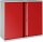 phoenix Stahlschrank SCL0891GRK grau, rot 1 Fachboden 91,5 x 37,0 x 83,0 cm, zerlegt, 1 St.