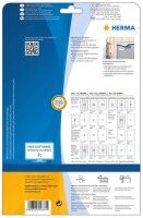 HERMA wetterfeste Folienetiketten 4864 weiß 63,5 x 29,6 mm, 10 Blatt