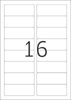 HERMA Namensetiketten 4588 weiß 88,9 x 33,8 mm, 10 Blatt