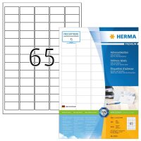 HERMA Adressetiketten 4254 weiß 38,1 x 21,2 mm, 100...