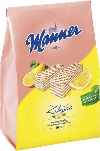 Manner Zitronen Schnitten Kekse 400,0 g, 1 Pack