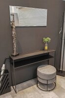 HAKU Möbel Konsolentisch rechteckig Metall schwarz 112,0 x 28,0 x 81,0 cm, 1 St.